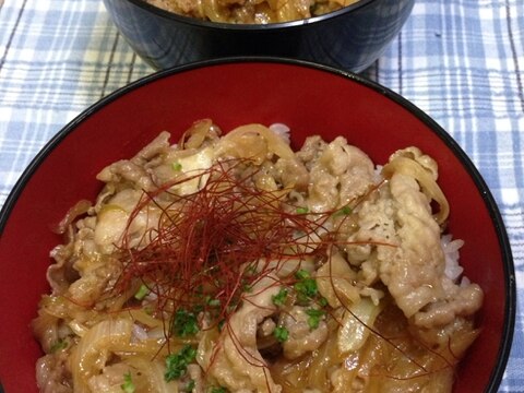 簡単がっつり！豚バラ丼♪